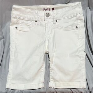 SO Women's White Casual Bermudas